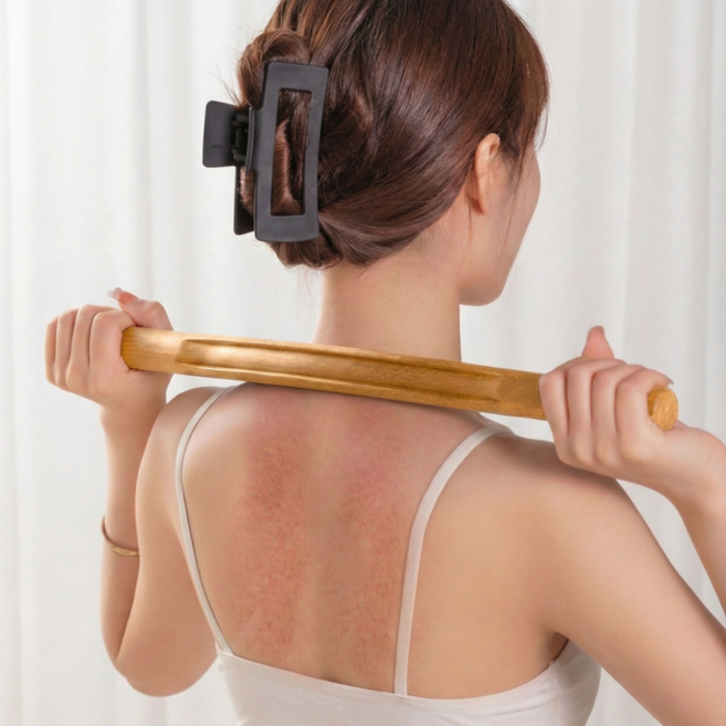 담이몰 전신 원목 마사지 스틱, 우드, 1개