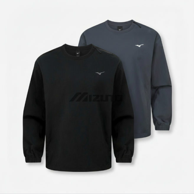 미즈노 WOVEN MTM 남녀 공용 데일리 우븐 맨투맨