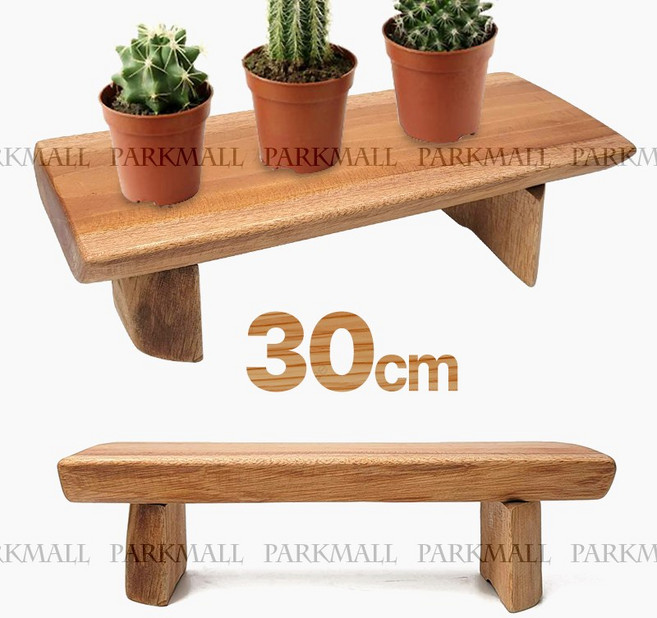 마호가니 통원목 화분 받침대 30x15 (화분정리 진열선반 오브제선반), S, 1개, S