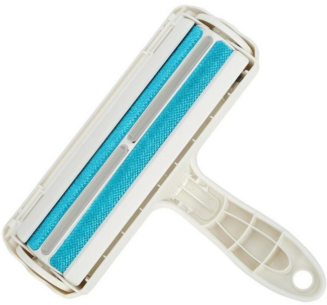 Chom Chom Roller 가정용 소파 의류 애완동물 제모 브러쉬 제거 솔 정전기 매직 브러쉬, Blue, 1개