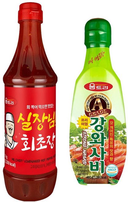 움트리 실장님회초장1 + 강와사비1, 2세트, 1.48kg