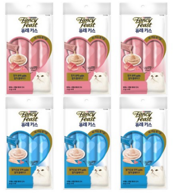 퓨리나 팬시피스트 퓨레키스 닭가슴살 / 참치 퓨레 2종 홉합 6개입