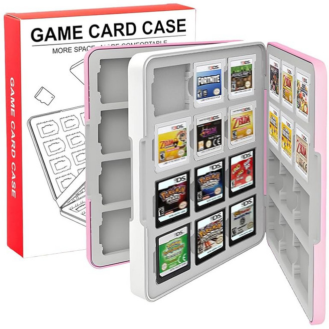 MOXCAHER 3DS 3DSDS2DS 소프트 케이스 대응 2448장 수납 소프트 정리 수납 맹 방진
