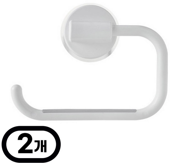 라버턴 무타공 휴지걸이 강력 접착식 욕실 두루마리 휴지 홀더, 화이트, 2개