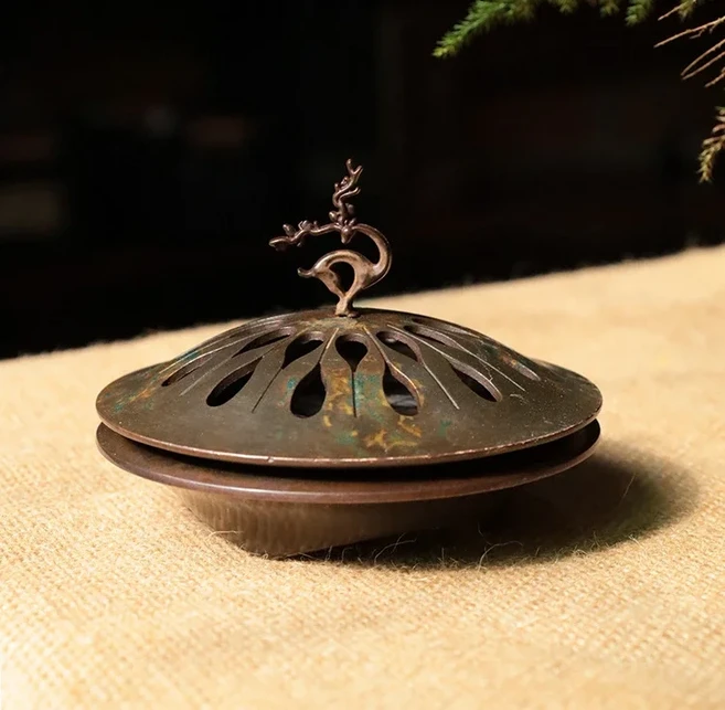 가정용 창의적인 향 버너 아가우드 장식 아길우드 버너 빈티지 다도 선 부처님 실내 향 제공, 02 Deer call