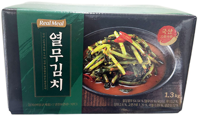 리얼밀 열무김치, 단품, 1.3kg, 1개
