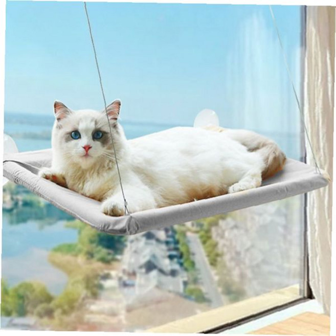 제목 A: 고양이 창문 해먹 흡착 침대 창틀 선반 캣타워 펫 휴식 공간 제목 B: 창문 고양이 침대 해먹 흡착 선반 캣하우스 펜트하우스 뷰 도입부 매일 창가에, 1개, 상세페이지 참조