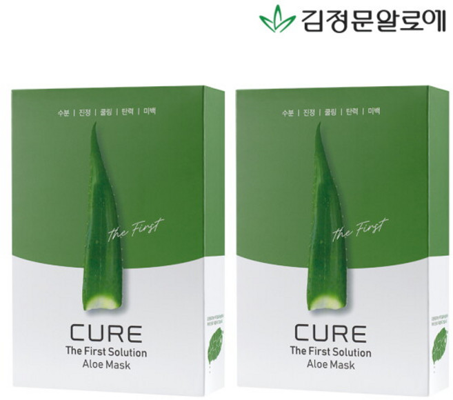 [김정문알로에] 큐어 알로에 마스크팩 시즌2 20매, 20개입, 1개