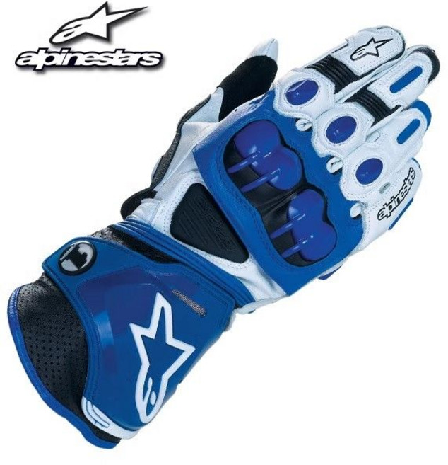 알파인스타즈 바이크 글러브 오도바이 장갑 가죽 천, 2XL, 롱 GP 블루