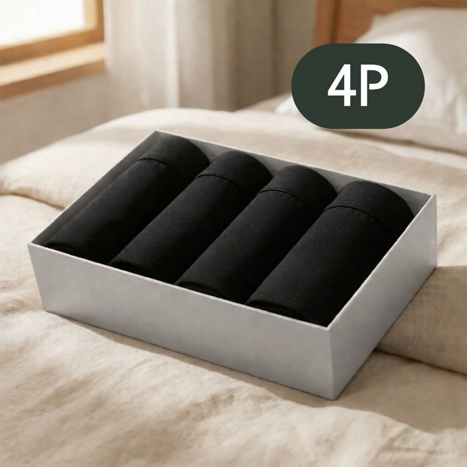 레이노르 남자 속옷 드로즈 팬티 4장 세트 무지 데일리