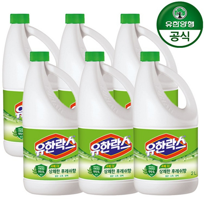 유한락스 후레쉬, 2L, 6개