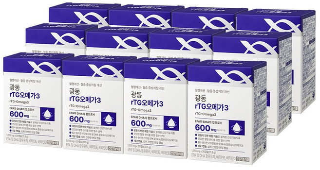 광동 rTG오메가3, 12개, 30정