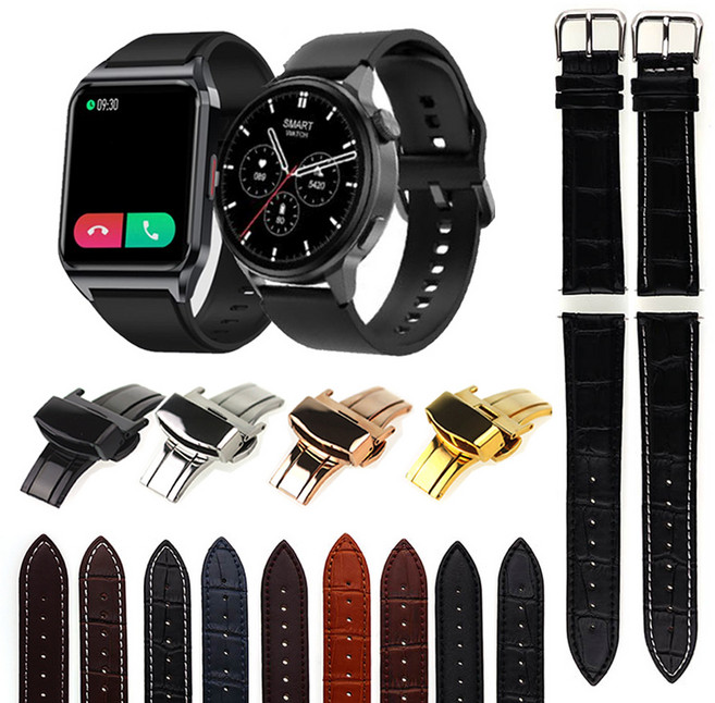 에코너 렉쏘N3 스마트워치 N1 가죽 시계줄 버클 교체밴드, 버클교체-로즈골드, 1개