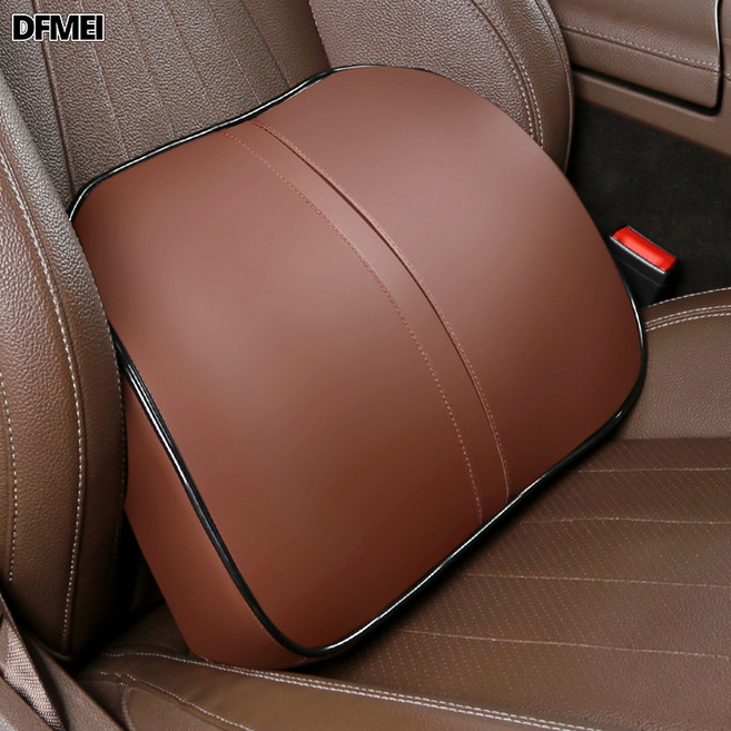 DFMEI 汽車頭枕腰靠記憶棉頸枕腰枕車用腰靠車載頭枕太空棉禮品, 1個, 咖色腰靠:如圖
