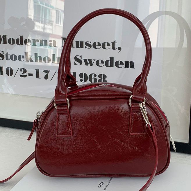 투이스타 볼링 가죽 레더 핸들 크로스백 스퀘어 4Color