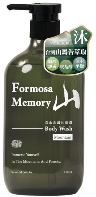 清淨海 森山島讀 洗髮精/沐浴露 750ml 0矽靈, 1個, 森山島讀沐浴露-山