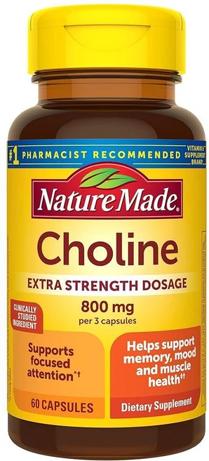 네이처메이드 콜린 800mg 캡슐 60정, 1개 - 쿠팡