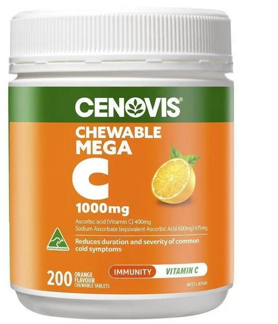 호주 세노비스 Cenovis Chewable Mega C 메가 비타민C 1000mg 츄어블 정, 5개, 200정