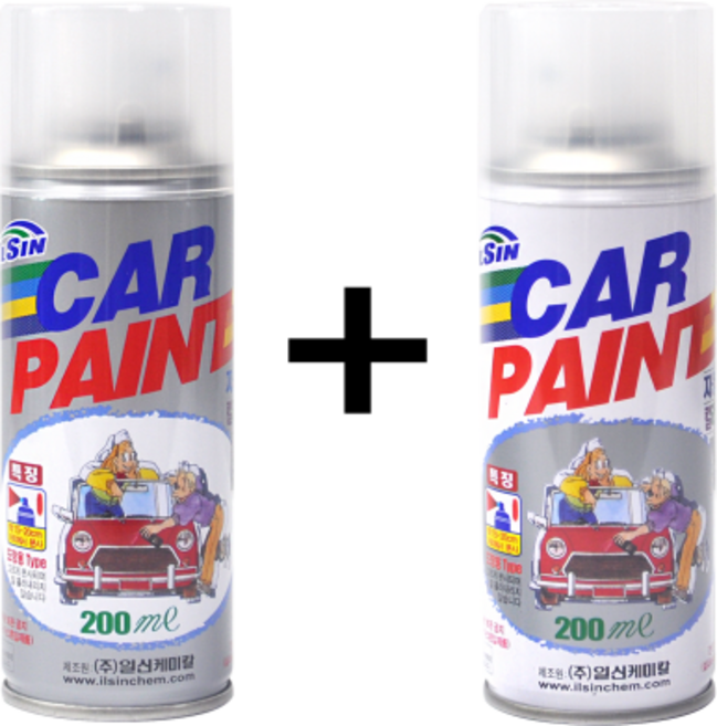 일신 쌍용 토레스 ADA 플래티넘그레이 스프레이 + 투명마감용 스프레이 200ml, 1개