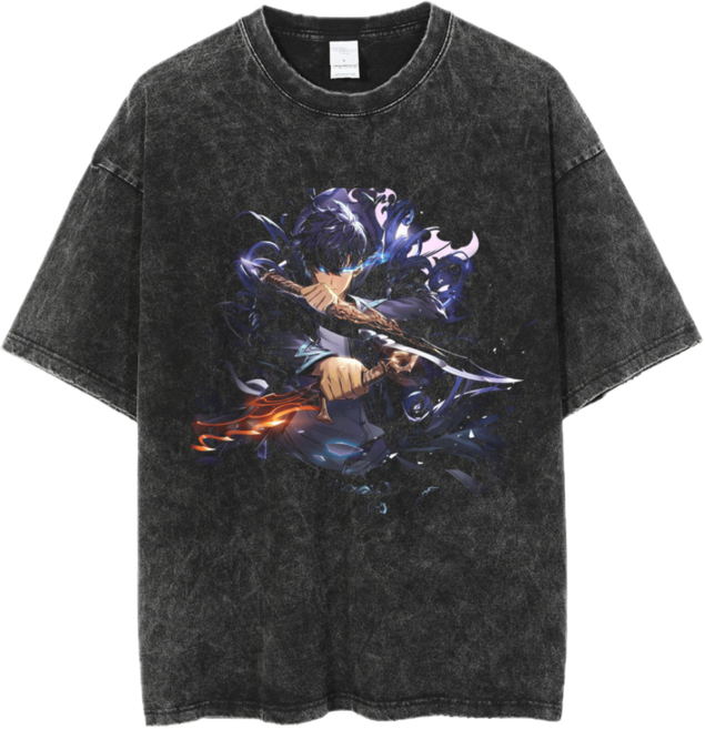 애니메이션 프린트 티셔츠