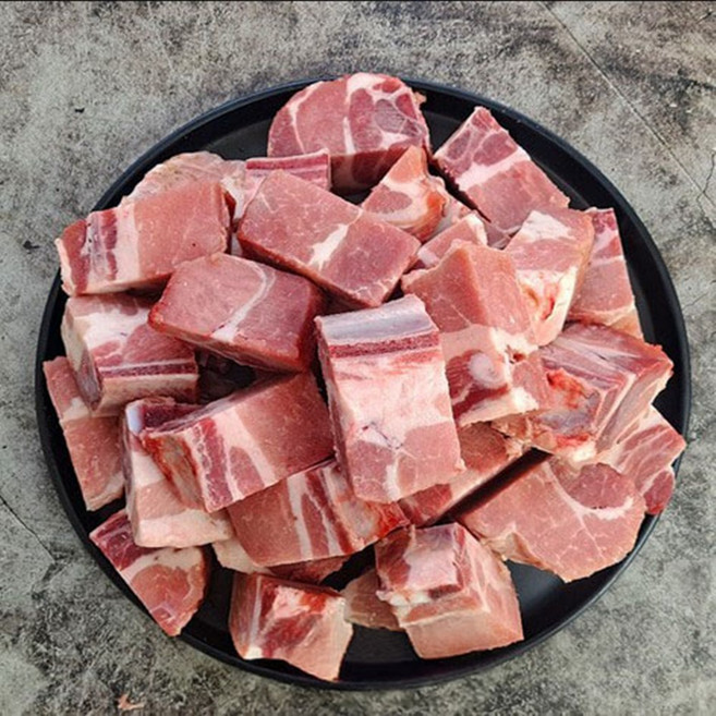 칠레산 돼지갈비 찜갈비 LA갈비용 김치찜용 바베큐용 통두께 절단없음 2kg, 1개