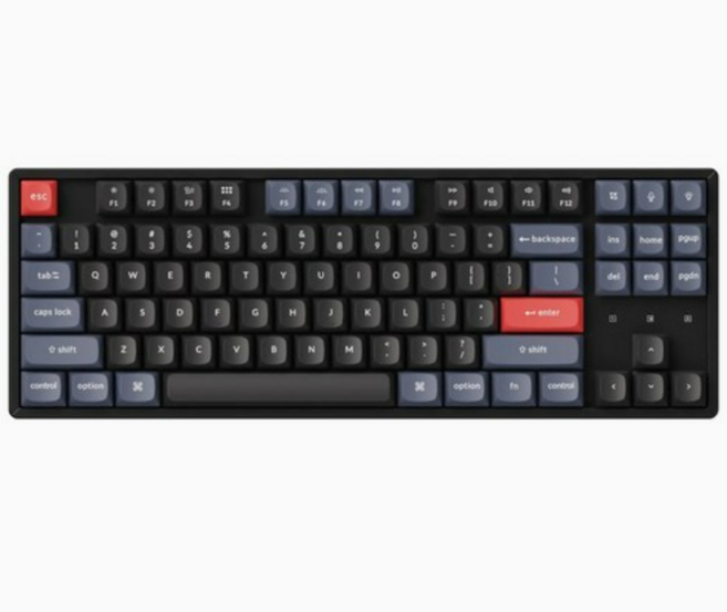 키크론 K8 PRO 알루미늄 RGB 기계식 핫스왑 저소음 유무선겸용 텐키리스 키보드, 혼합색상, K8P J6Z, 적축
