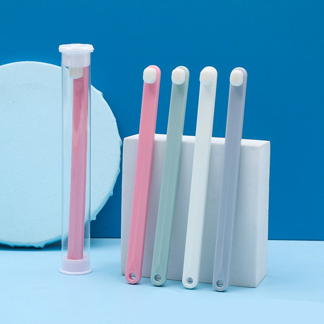 오브펫 반려동물 초극세사모 작은미세모 칫솔, 2개, 핑크