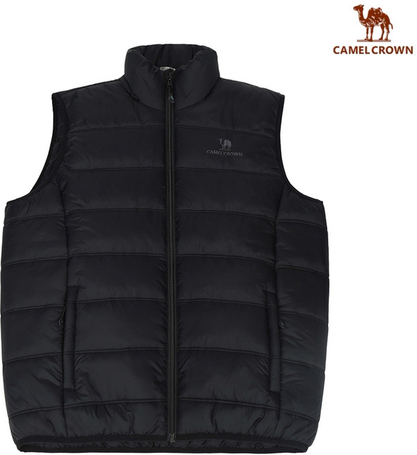 CAMEL CROWN 고밀도충전 경량 보온 나일론 숏 패딩 조끼 캐주얼 아웃도어 겸용 자켓