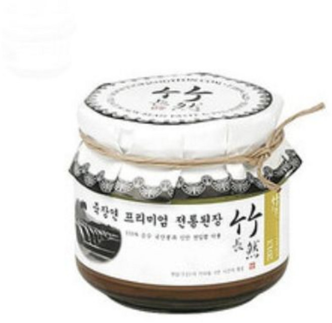 죽장연 프리미엄 전통된장 960g(유리병) / 국내산 백콩(죽장 청송 영양 등) + 지하 암반수 정제물 3년간 간수 뺀 신안 천일염 항아리 천연발효 포항 죽장면, 1개, 960g