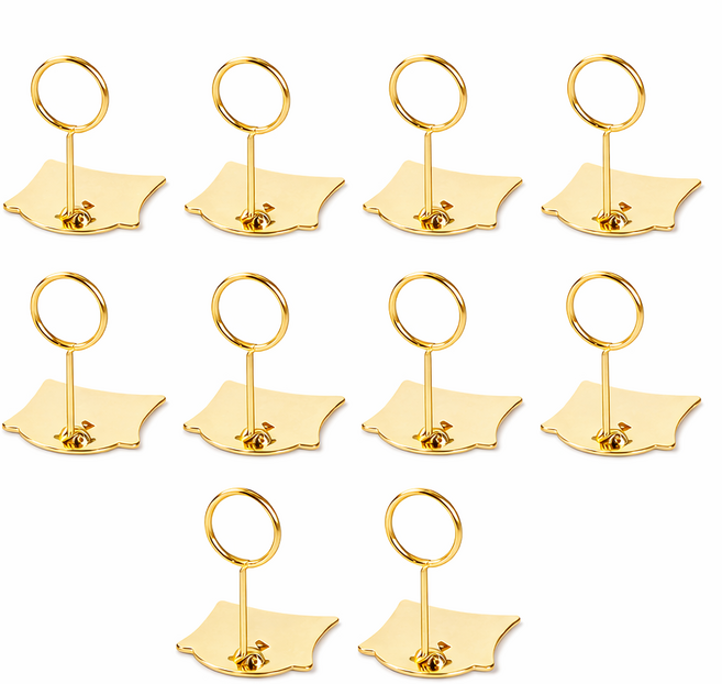 애니모어 사각 스탠드 메모홀더 꽂이 가격표 명함 pop 쇼클립, 10개, 골드