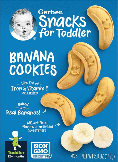 거버 바나나 쿠키 아기과자 스낵 비스킷, Banana flavor, 142g, 1개