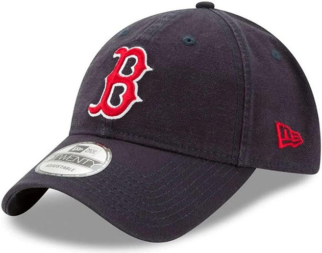 New Era MLB 카키 코어 클래식 9TWENTY 조절 가능한 모자 캡 프리 사이즈 브라운., 보스턴 레드 삭스 네이비