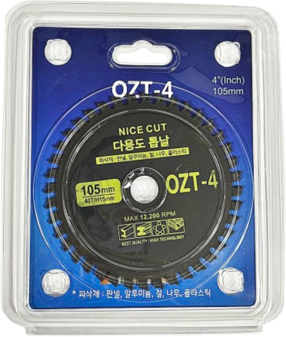 4인치 다용도 톱날 멀티쏘 105mm 팁쇼 목재 플라스틱 알루미늄 멀티 커터, 1개