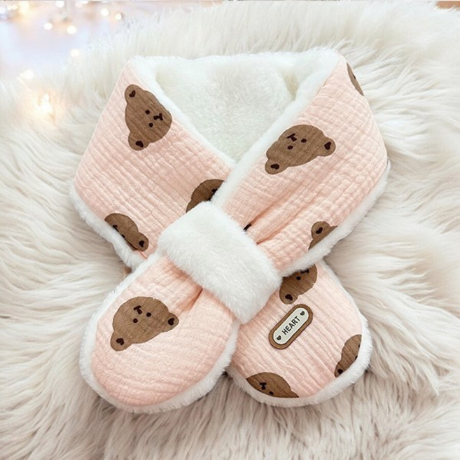 솜니움베베 아동 곰돌이 목도리 겨울 방한 키즈 넥워머