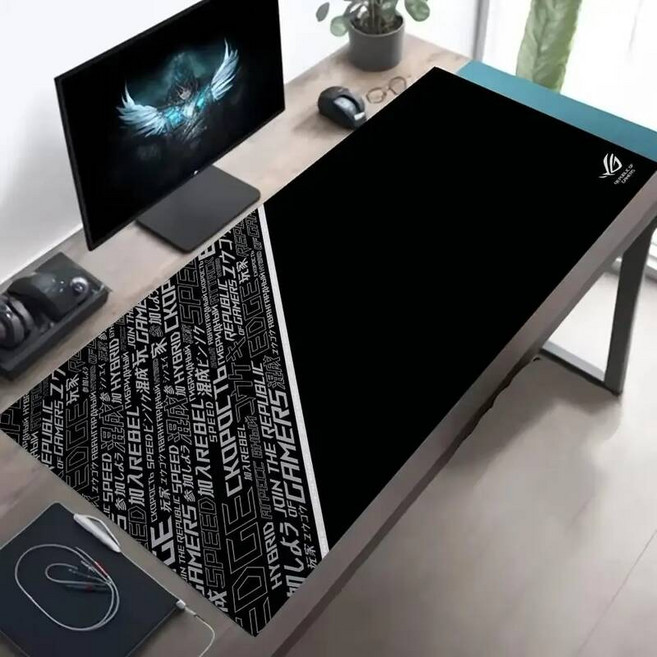 게이밍 장패드 쿨 블랙 ASUS ROG 마우스 패드 대형 마우스패드 컴퓨터 책상 노트북 태블릿 매트 미니 PC XXL, 게이밍 장패드 쿨 블랙 ASUS ROG 마우스 패드 대, 블랙계열