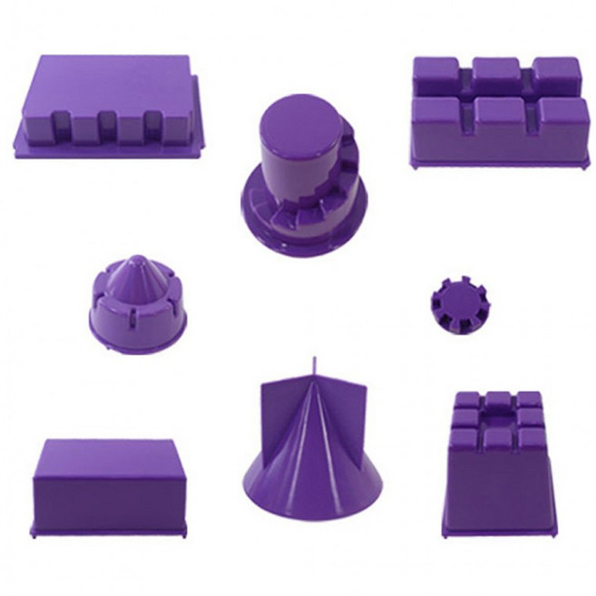 글로벌이지 성 모양 모래놀이 몰드 (보라색상 8종), 상세페이지 참조, 1개