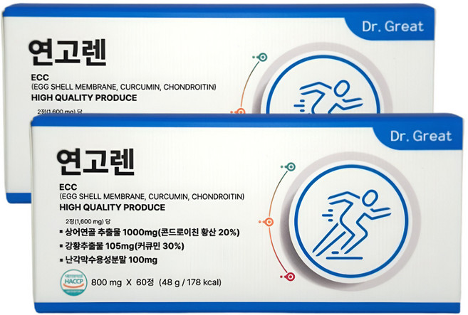 연고렌 프리미엄 난각막 콘드로이친 커큐민 함유, 2박스, 30회분