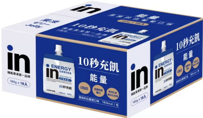 in 能量果凍 白葡萄風味, 180g, 18個