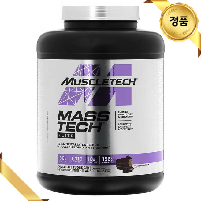 머슬테크 매스 테크 엘리트 초콜릿 퍼지 케이크, 2.72kg, 1개
