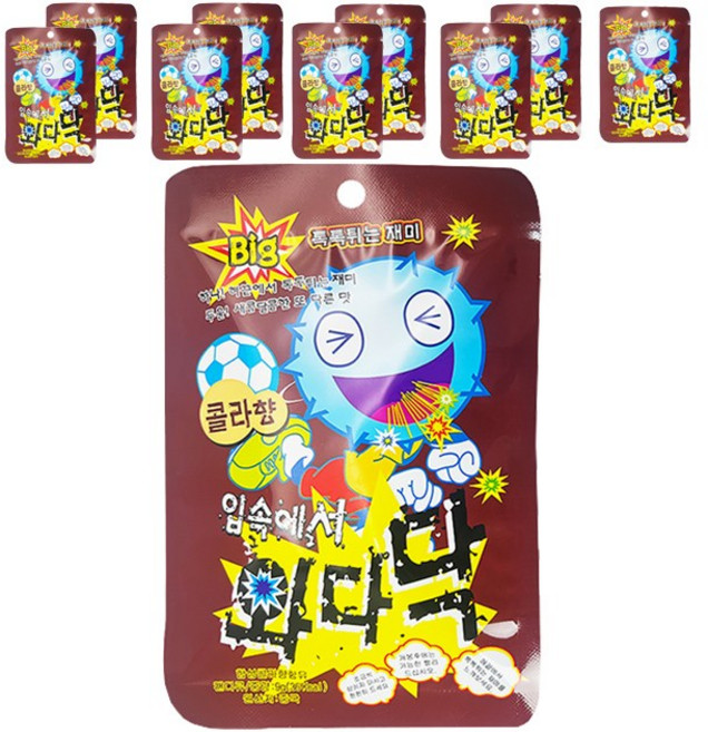 입안에서 와다닥 콜라, 9g, 10개