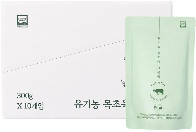 치밀 유기농 목초우 사골국 그래스페드 사골곰탕 육수, 10개, 300g - 쿠팡