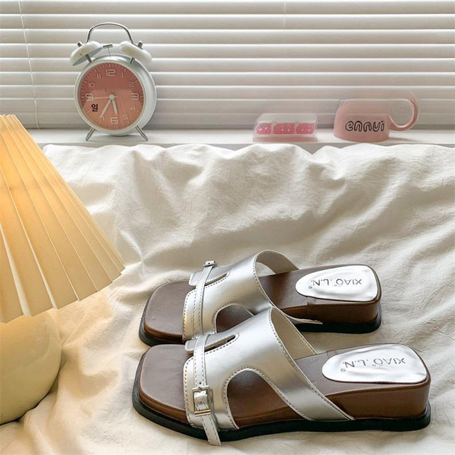 여성 키높이 샌들 구두 스트랩 유니크 컴포트 샌달