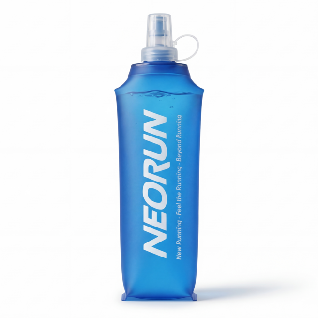 네오런 접이식 러닝물통 소프트 플라스크, 1개, 500ml, 블루