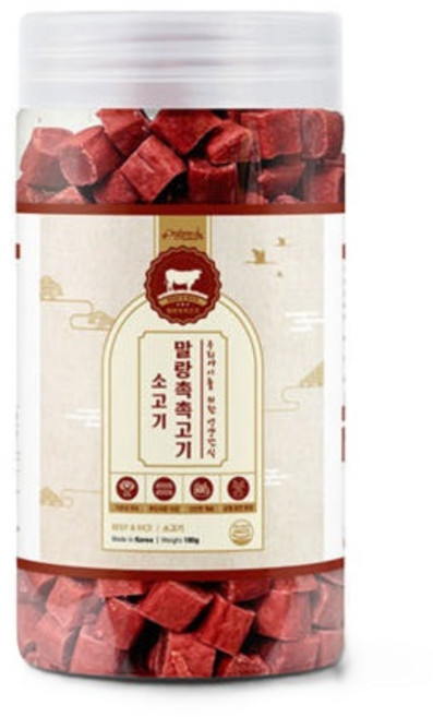 국산 소프트애견간식 올가밀 말랑촉촉 고기, 1개, 180g, 소고기