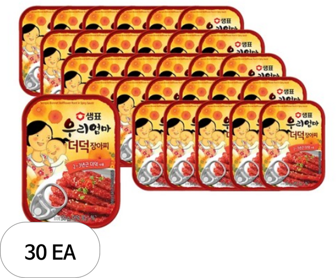 샘표 우리엄마 더덕장아찌 통조림, 90g, 30개