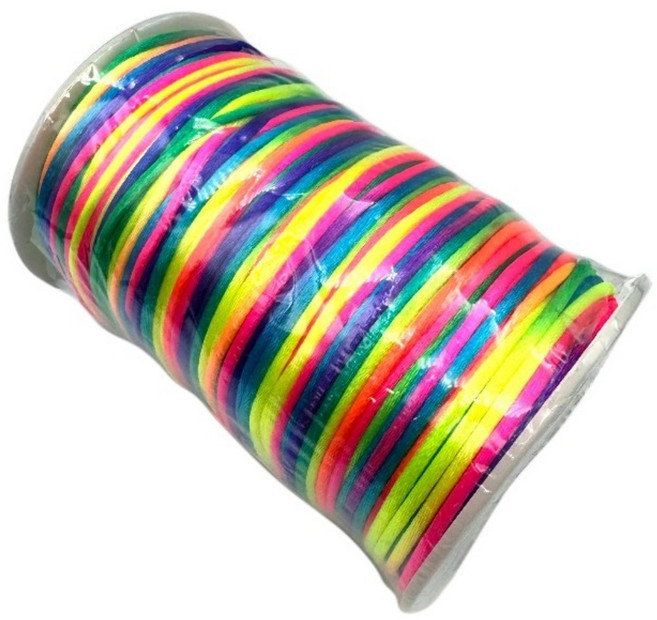 七彩漸層傘繩 編織繩, 七色漸層彩虹, 1個