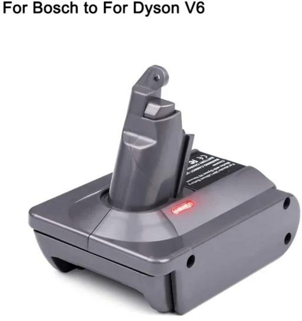 Makita/Dewal/Milwaukee/Bosch/Ryobi 18V 리튬 이온 배터리용 배터리 변환기 어댑터 다이슨 호환 V6 V7 V8 동물용 진공 청소기용, [08] For Bosch to V6, 01 For BOSXH 호환 to V6, 1개