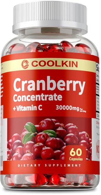 COOLKIN 蔓越莓濃縮維他命C 30000mg 60顆膠囊, 60