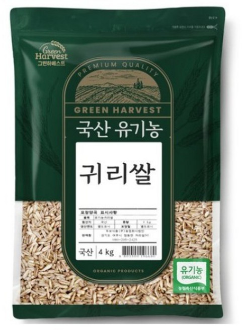 두보식품 국산 유기농 귀리, 4kg, 1개
