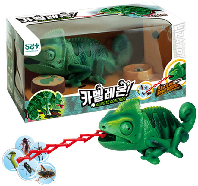 움직이는 카멜레온 RC 색상이 변하는 도마뱀 장난감, 카멜레온 RC 360 x 190 x 170 mm, 1개